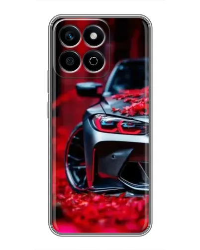 Чехол для Huawei Honor X7c с картинкой «Спортивная BMW и цветы» Чехол для Huawei Honor X7c с картинкой «Спортивная BMW и цветы»
