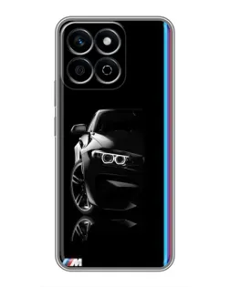 Чехол для Huawei Honor X7c с картинкой «Силуэт BMW в темноте»