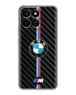 Чехол для Huawei Honor X7c с картинкой «Эмблема BMW и карбон»