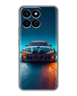 Чехол для Huawei Honor X7c с картинкой «BMW — огни неона»