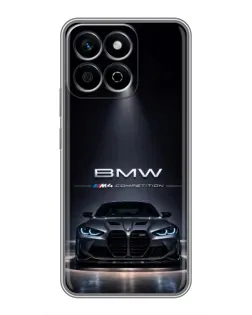 Чехол для Huawei Honor X7c с картинкой «BMW сквозь ночной город»