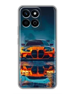 Чехол для Huawei Honor X7c с картинкой «BMW — золотая эмблема»