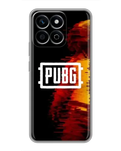 Чехол для Huawei Honor X7c с картинкой «Яркий логотип PUBG»