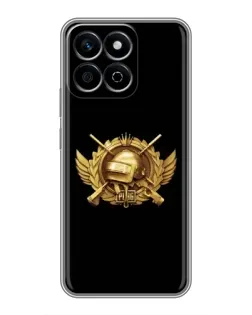 Чехол для Huawei Honor X7c с картинкой «PUBG — оранжевый градиент»