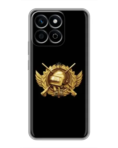 Чехол для Huawei Honor X7c с картинкой «PUBG — оранжевый градиент»
