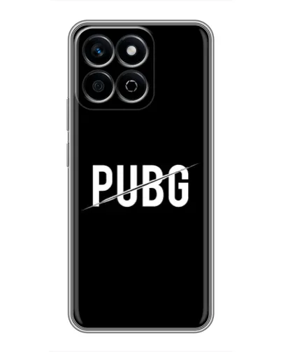Чехол для Huawei Honor X7c с картинкой «PUBG — белый логотип»