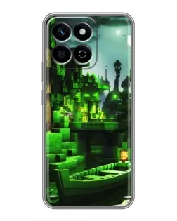 Чехол для Huawei Honor X7c с картинкой «Minecraft лесной пейзаж»