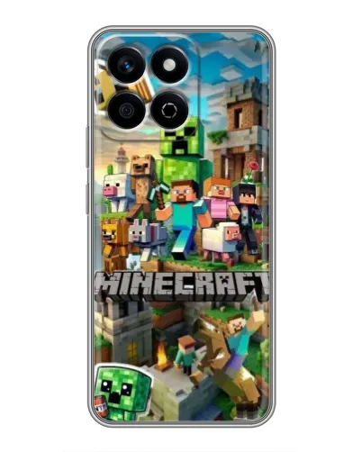 Чехол для Huawei Honor X7c с картинкой «Замок Minecraft»