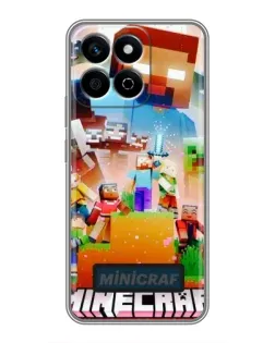 Чехол для Huawei Honor X7c с картинкой «Minecraft герои игры»