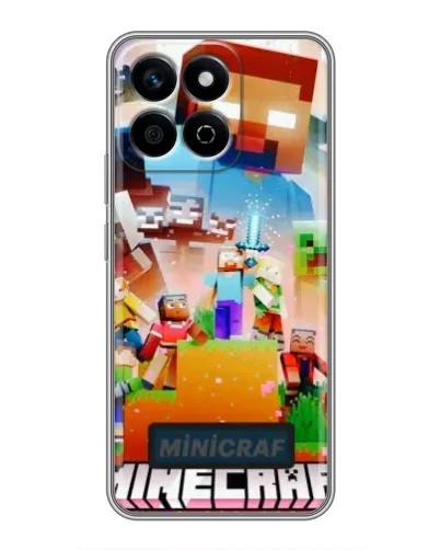 Чехол для Huawei Honor X7c с картинкой «Minecraft герои игры»