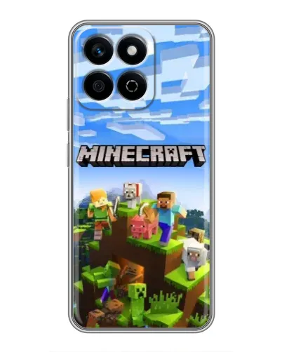 Чехол для Huawei Honor X7c с картинкой «Minecraft классический мир»