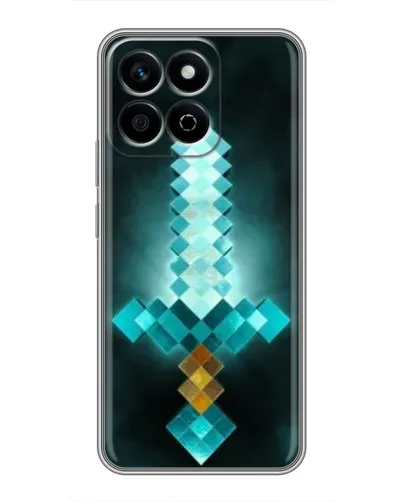 Чехол для Huawei Honor X7c с картинкой «Алмазный меч неон»
