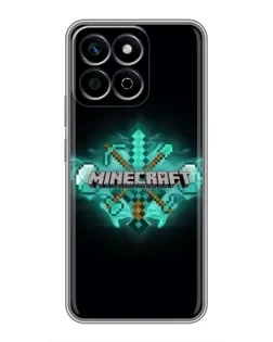 Чехол для Huawei Honor X7c с картинкой «Minecraft Diamond лого»