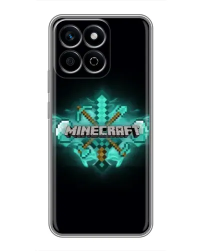 Чехол для Huawei Honor X7c с картинкой «Minecraft Diamond лого»