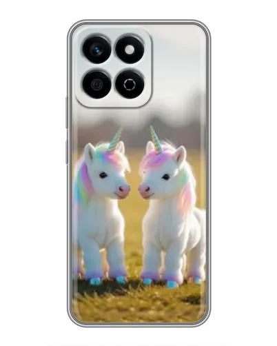 Чехол для Huawei Honor X7c с картинкой «Пара единорогов» Чехол для Huawei Honor X7c с картинкой «Пара единорогов»