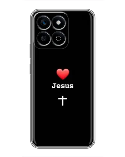 Чехол для Huawei Honor X7c с картинкой «Сердце - Jesus»