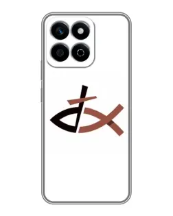 Чехол для Huawei Honor X7c с картинкой «Рыба и крест»