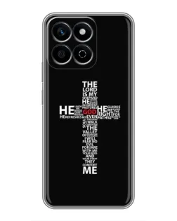 Чохол для Huawei Honor X7c з картинкою «Текстовий хрест»