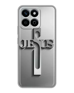 Чохол для Huawei Honor X7c з картинкою «Металевий хрест Jesus»