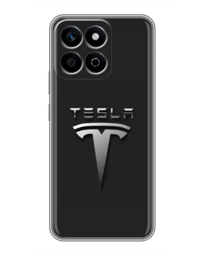Чехол для Huawei Honor X7c с картинкой «Стальной логотип Tesla»