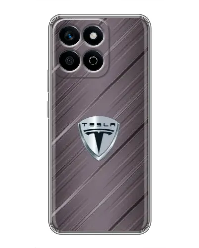 Чехол для Huawei Honor X7c с картинкой «Металлическая текстура Tesla»
