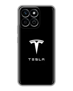 Чехол для Huawei Honor X7c с картинкой «Tesla White Logo» Чехол для Huawei Honor X7c с картинкой «Tesla White Logo»