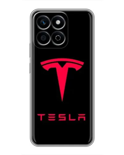 Чехол для Huawei Honor X7c с картинкой «Tesla Red Logo»