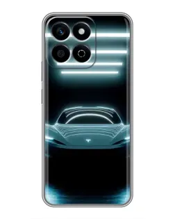 Чехол для Huawei Honor X7c с картинкой «Tesla в неоне» Чехол для Huawei Honor X7c с картинкой «Tesla в неоне»