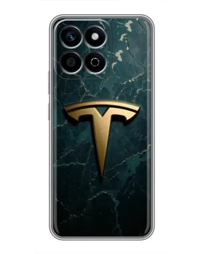 Чехол для Huawei Honor X7c с картинкой «Мраморная Tesla Gold»