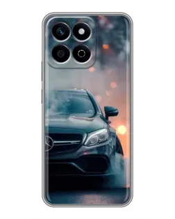 Чехол для Huawei Honor X7c с картинкой «Mercedes — ночной город»
