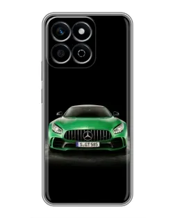 Чехол для Huawei Honor X7c с картинкой «Mercedes — неоновый лого»