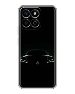 Чехол для Huawei Honor X7c с картинкой «Mercedes — силуэт авто»