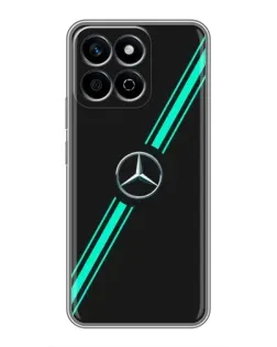 Чехол для Huawei Honor X7c с картинкой «Спортивные линии Mercedes»