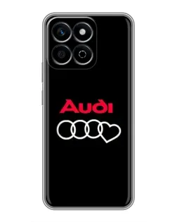 Чехол для Huawei Honor X7c с картинкой «Логотип Audi Heart»