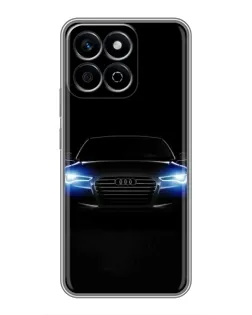 Чехол для Huawei Honor X7c с картинкой «Audi в неоне»