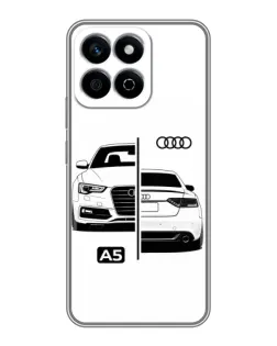 Чехол для Huawei Honor X7c с картинкой «Audi — контрастный дизайн»