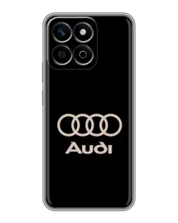Чехол для Huawei Honor X7c с картинкой «Audi — золотой логотип»