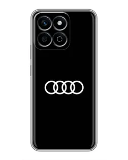 Чехол для Huawei Honor X7c с картинкой «Audi White Logo»