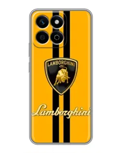 Чехол для Huawei Honor X7c с картинкой «Lamborghini Stripe желтый»