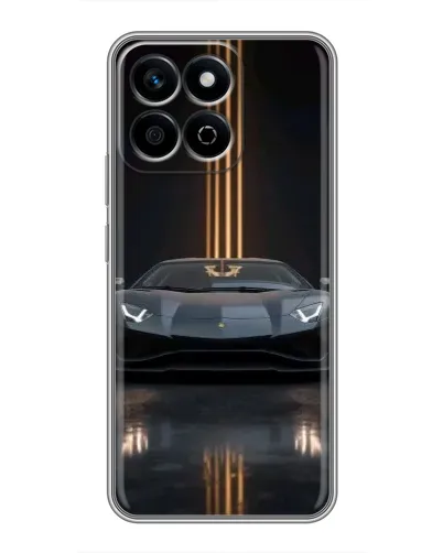 Чехол для Huawei Honor X7c с картинкой «Lamborghini золотые линии»