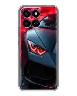 Чехол для Huawei Honor X7c с картинкой «Lamborghini красное сияние»