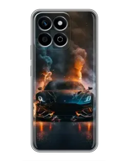 Чехол для Huawei Honor X7c с картинкой «Lamborghini дымная эстетика»