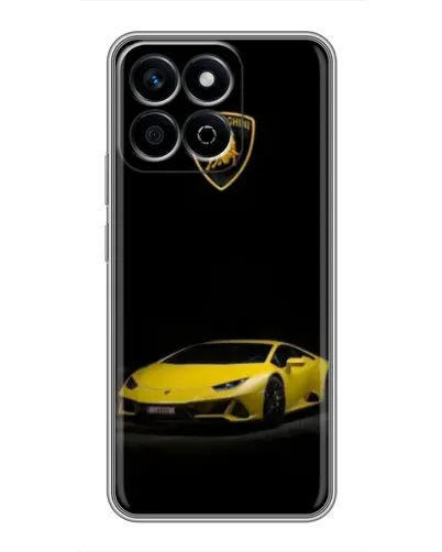 Чехол для Huawei Honor X7c с картинкой «Lamborghini желтый акцент»