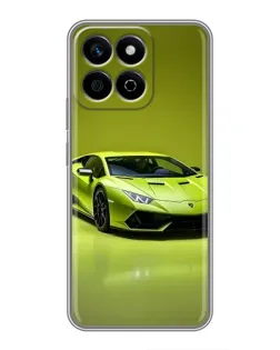Чехол для Huawei Honor X7c с картинкой «Салатовый Lamborghini Huracan»