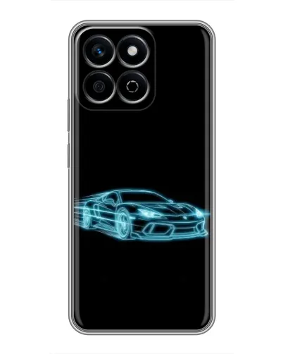 Чехол для Huawei Honor X7c с картинкой «Неоновый контур Lamborghini»