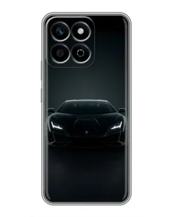 Чехол для Huawei Honor X7c с картинкой «Черный Lamborghini Aventador»