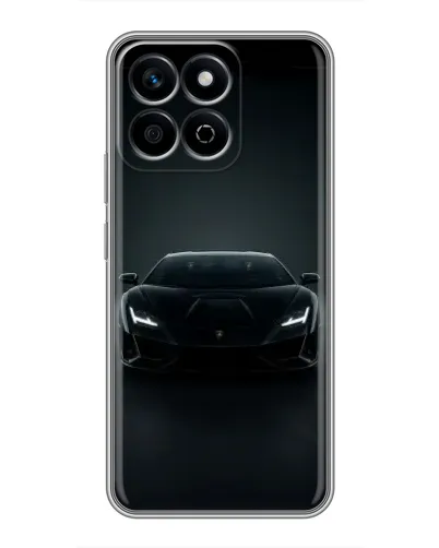 Чехол для Huawei Honor X7c с картинкой «Черный Lamborghini Aventador»
