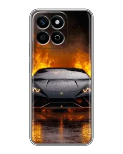 Чехол для Huawei Honor X7c с картинкой «Lamborghini в огне»