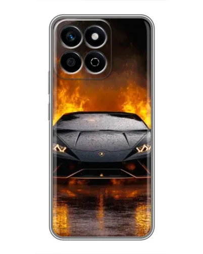 Чехол для Huawei Honor X7c с картинкой «Lamborghini в огне»