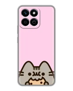 Чехол для Huawei Honor X7c с картинкой «Pusheen и печенье»